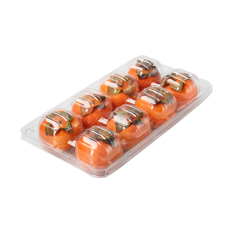 Transparent persimmon packaging containers