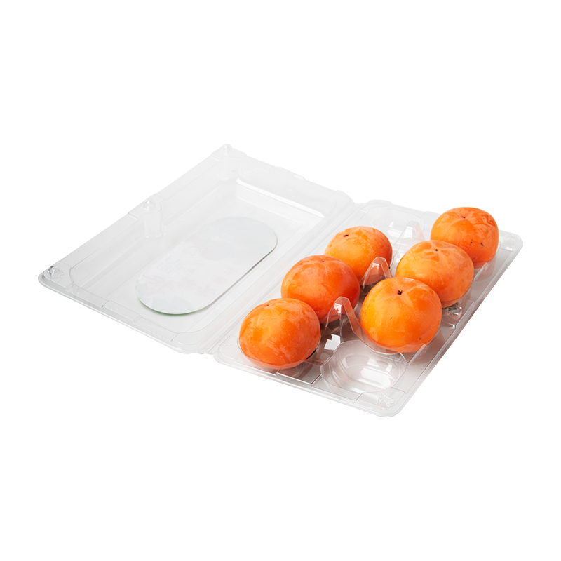 Transparent persimmon packaging containers