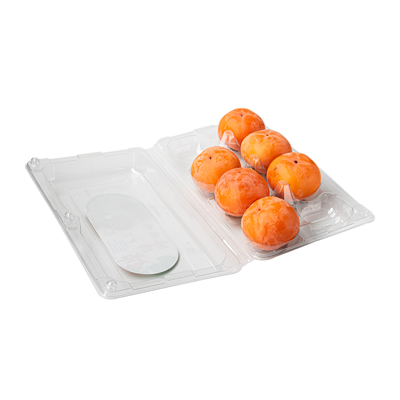 Transparent persimmon packaging containers